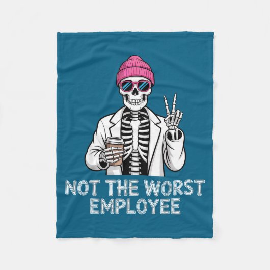 Not Worst Employee Worker Istant Jokes Office Humo Fleece Deken (Voorkant)