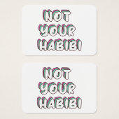 Not Your Habibi - Drôle Love citation (Devant & derrière)