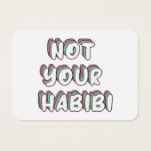 Not Your Habibi - Drôle Love citation (Dos)