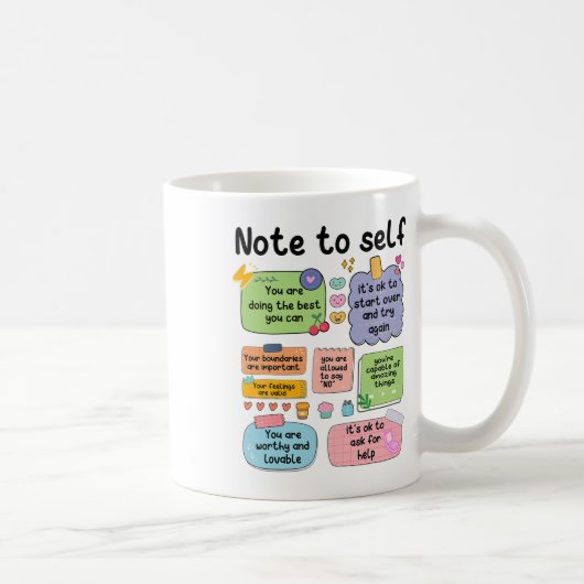 Nota aan Zelf Psycholoog van de Geestelijke Gezond Koffiemok (Rechts)