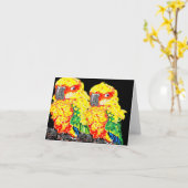 Nota Carte blanche à l'intérieur des perroquets (Fleur jaune)