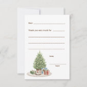 Nota de remerciement de Noël, remplir la carte bla (Devant)