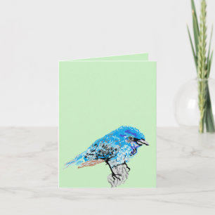 Nota kaart: Blauwe Vogel Notitiekaartje
