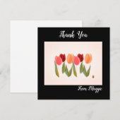 Nota Kaart Dank u met Zes Tulips (Voorkant / Achterkant)