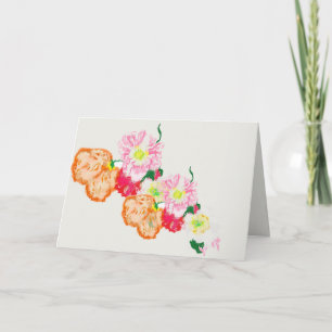 Nota Kaart: Poppy Flowers Notitiekaartje