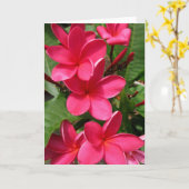 nota kaart - roze plumerias (Gele Bloem)