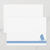 Nota Kaart Sailboat Notitiekaartje (Voorkant / Achterkant)