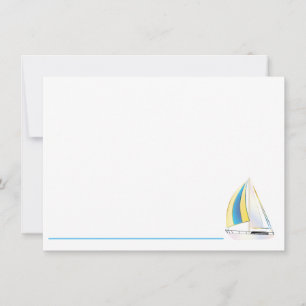 Nota Kaart-Sailboot Notitiekaartje