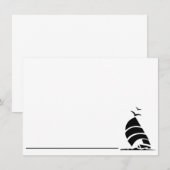 Nota Kaart-Sailboot Notitiekaartje (Voorkant / Achterkant)