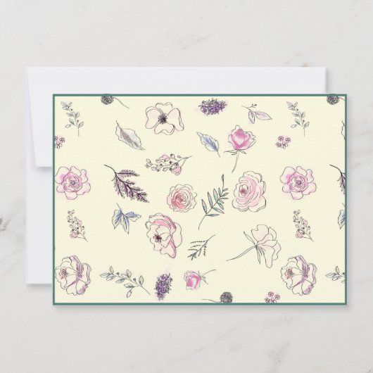 Nota Kaarten Elegant Vlak Modern Botanisch Geel (Achterkant)