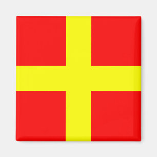 Nota R (Romeo) van het alfabet van de vlag Magneet