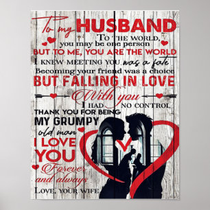 Nota van de klap voor Husband   Naar mijn Cadeau v Poster