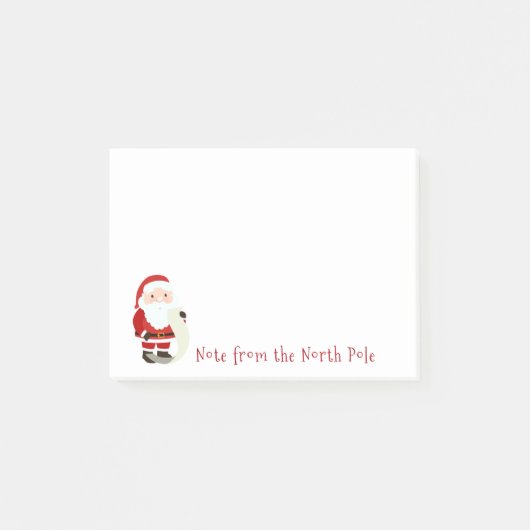 Nota van de Noordpool Santa Post-it® Notes (Voorkant)