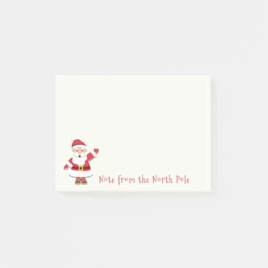 Nota van de Noordpool Santa Post-it® Notes (Voorkant)