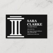 notaire de typographie moderne carte de visite (Dos)