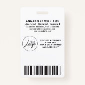 Notaire Gold & Black Typography Badge photo (Dos)