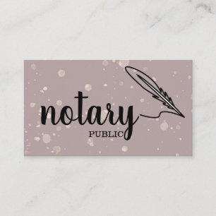 Notaire Public Élégant Script Carte de visite simp