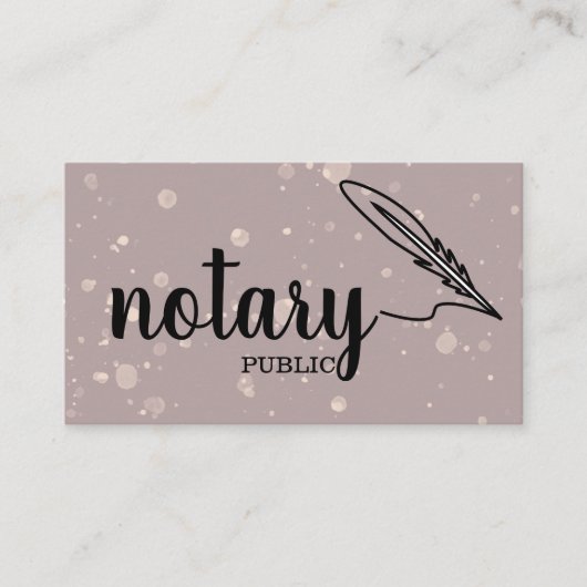 Notaire Public Élégant Script Carte de visite simp (Devant)