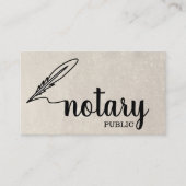 Notaire Public Élégant Script Carte de visite simp (Devant)
