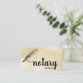 Notaire Public Élégant Script Carte de visite simp (Debout devant)
