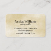 Notaire Public Élégant Script Carte de visite simp (Dos)