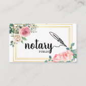 Notaire Public Élégant Script Carte de visite simp (Devant)