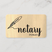 Notaire Public Élégant Script Carte de visite simp (Devant)