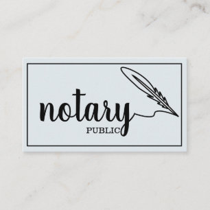 Notaire Public Élégant Script Carte de visite simp