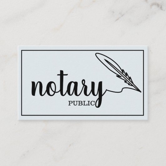 Notaire Public Élégant Script Carte de visite simp (Devant)