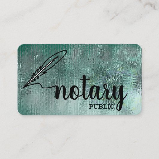 Notaire Public Élégant Script Carte de visite simp (Devant)