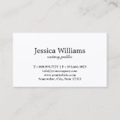 Notaire Public Élégant Script Carte de visite simp (Dos)