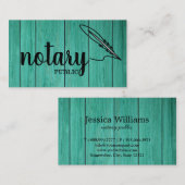 Notaire Public Élégant Script Carte de visite simp (Devant / Derrière)
