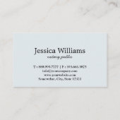 Notaire Public Élégant Script Carte de visite simp (Dos)