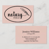 Notaire Public Élégant Script Carte de visite simp (Devant / Derrière)