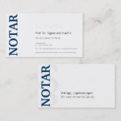 Notar Visitenkarte Visitekaartje (Voorkant / Achterkant)