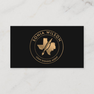 Notari Public Texas Stamp Loan Signing Agent Busi Visitekaartje