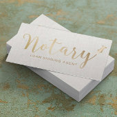 Notaris - Elegant Gold Script - Agent voor het ond Visitekaartje