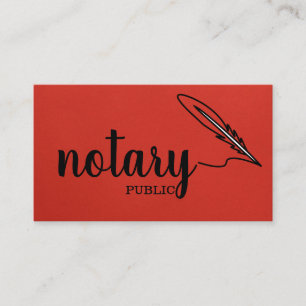Notaris Elegant Schrift Eenvoudig Zwart & Wit Visitekaartje