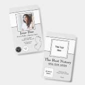 Notaris embleem QR-code van de staat New Jersey Badge (Voor- en achterkant)