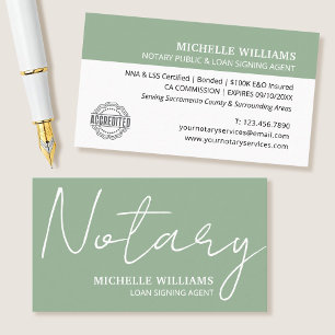 Notaris Lening Ondertekening Agent Script Logo Sag Visitekaartje