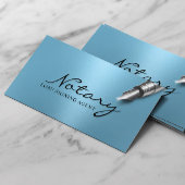 Notaris Lening Signing Agent Modern Lichtblauw Visitekaartje