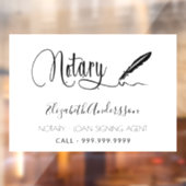 Notaris leningondertekeningsagent zwart raamsticker (Vel 2)