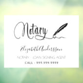 Notaris leningondertekeningsagent zwart raamsticker (Vel 3)