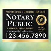 Notaris Leningsignering Agent Black Gold Raamsticker (Vel 3)