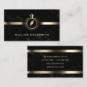 Notaris logo wapen gouden visitekaartje (Voorkant / Achterkant)