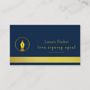 Notaris Ondertekenaar van de Lening Nib Gold Visitekaartje