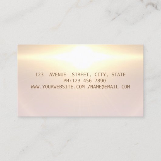 notaris-ondertekenaar van goudveren visitekaartje (Achterkant)