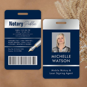 Notaris Openbaar Advocaat Werknemer Foto Navy & Zi Badge