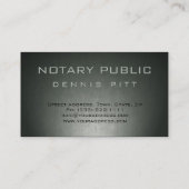 Notaris Openbaar Grijs Aangepaste Monogram Lening Visitekaartje (Achterkant)