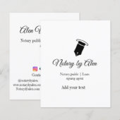 Notaris openbaar leningondertekeningsagent naam ad (Voorkant / Achterkant)